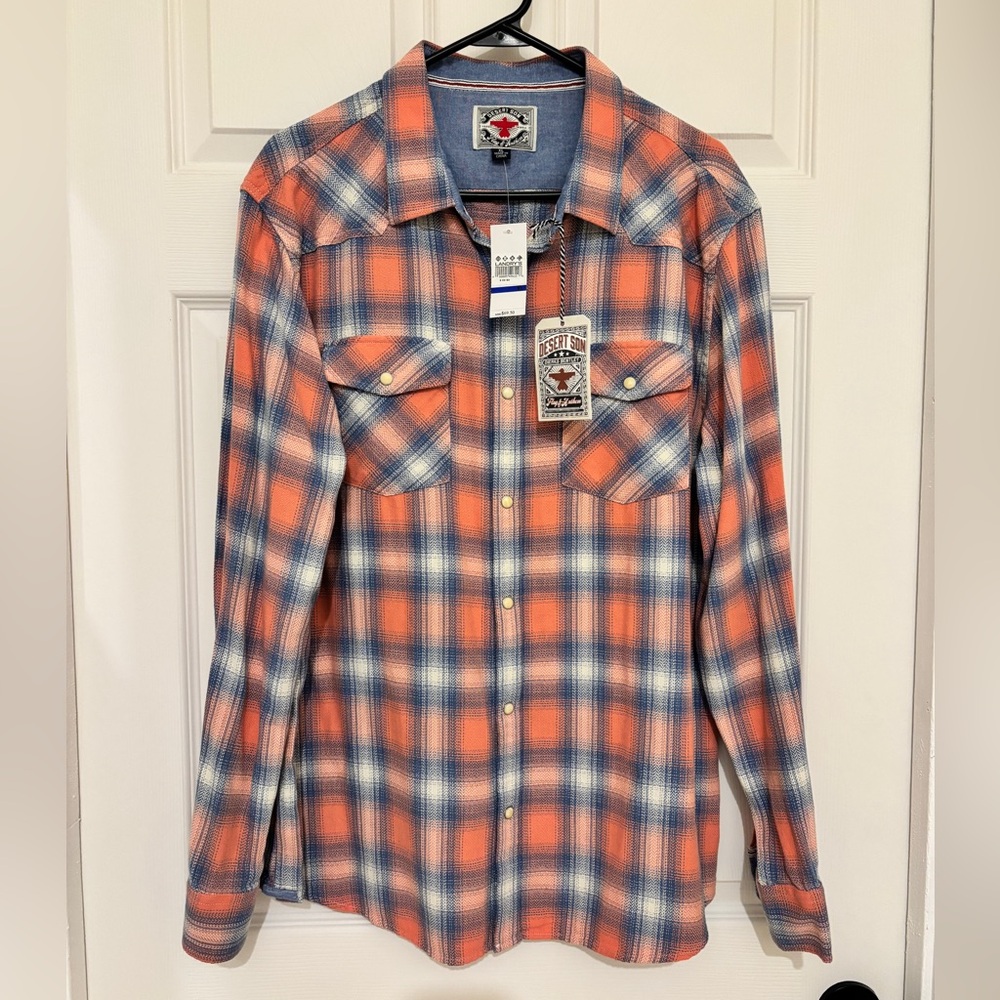 💙 🆕 NWT FLAG & ANTHEM DESERT SON PERFORMANCE WESTERN SHIRT 💙